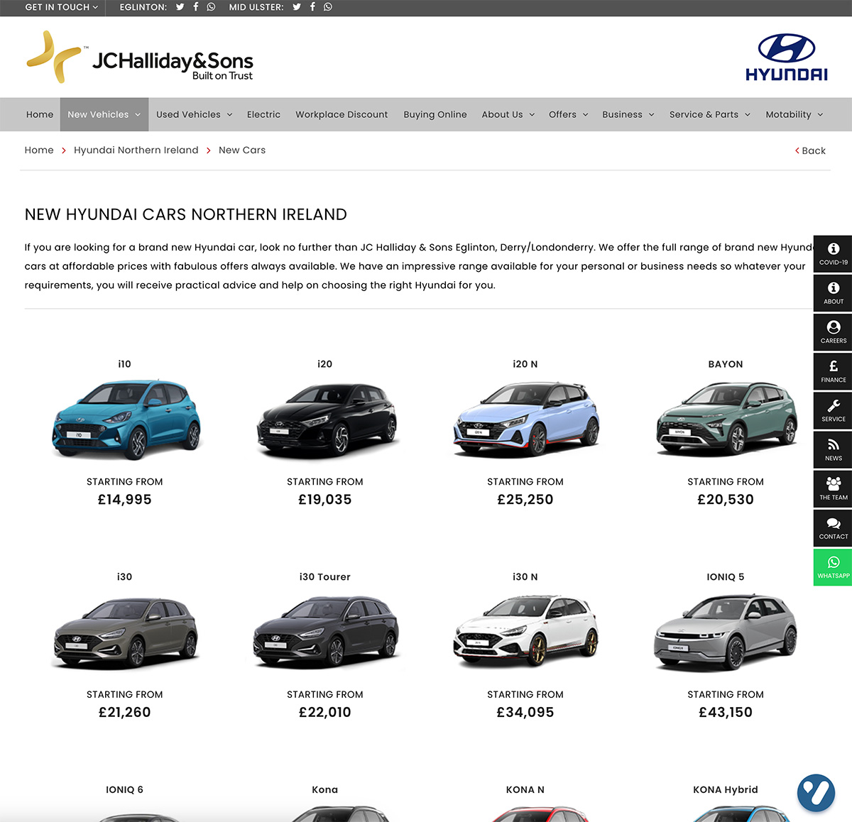 New Cars Page